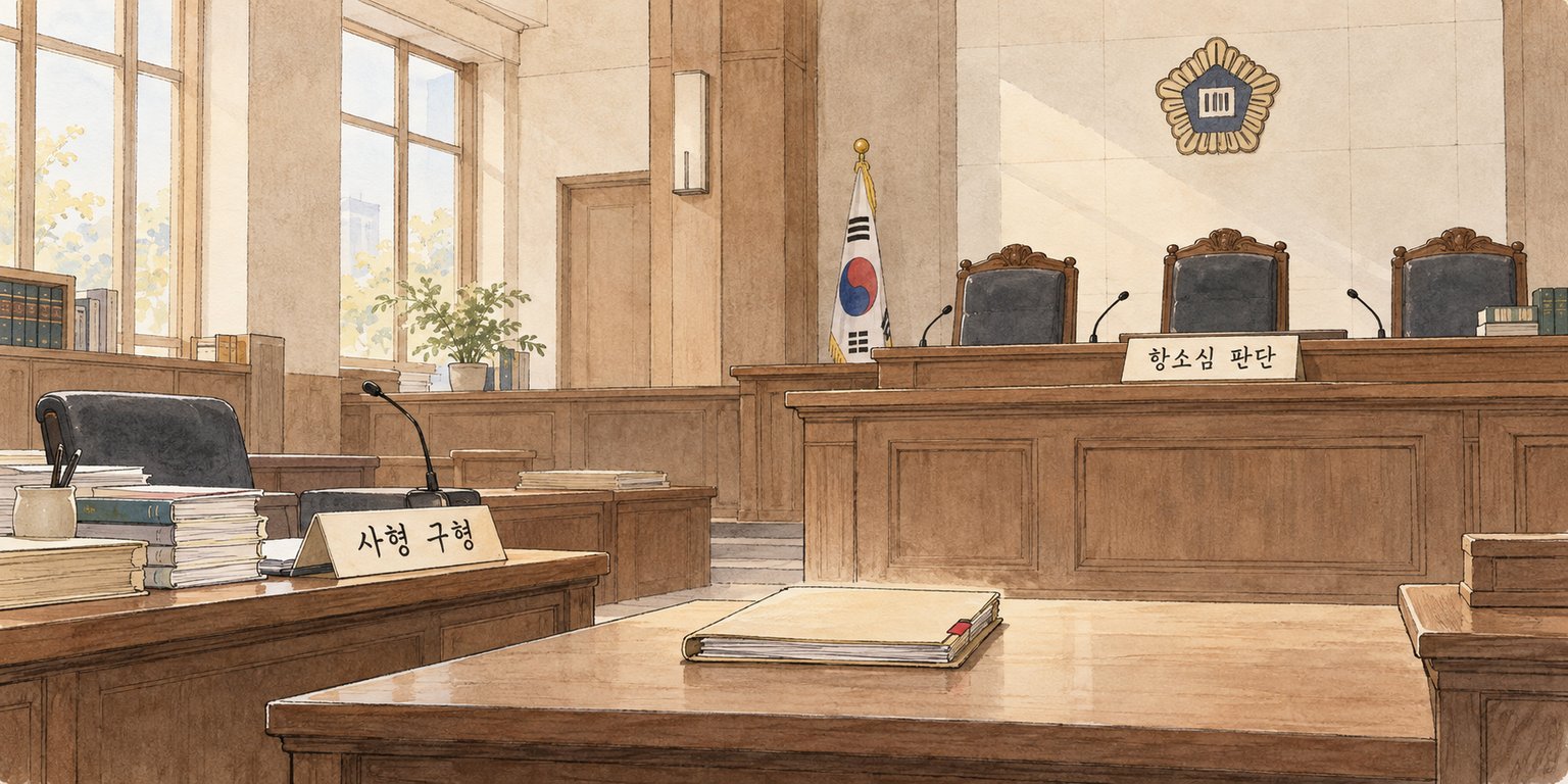 특검의 사형 구형과 재판부의 항소심 판단을 구분해 보여준다.