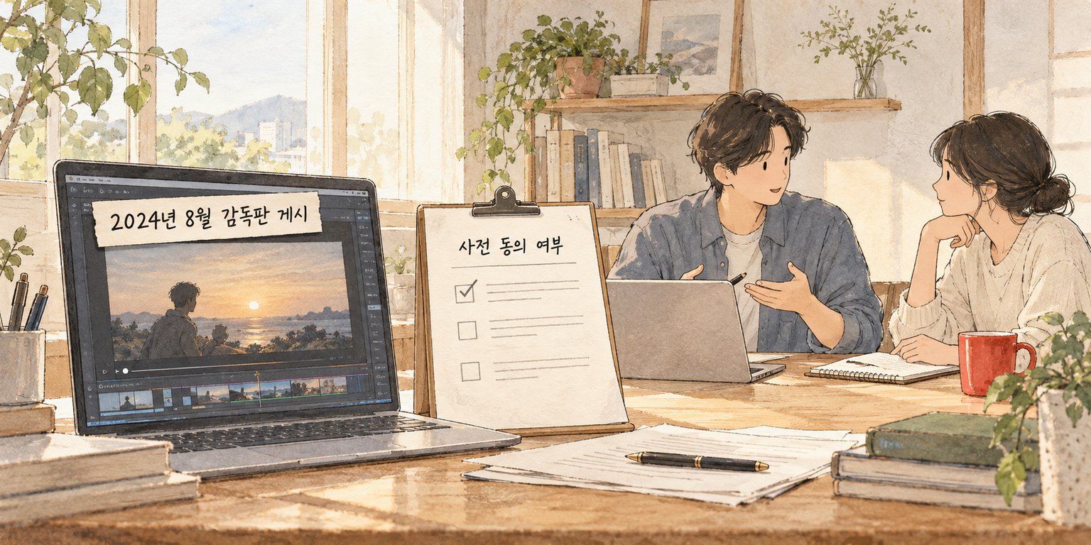 ETA 감독판 게시 이후 사전 동의 여부가 분쟁이 된 흐름을 보여준다.