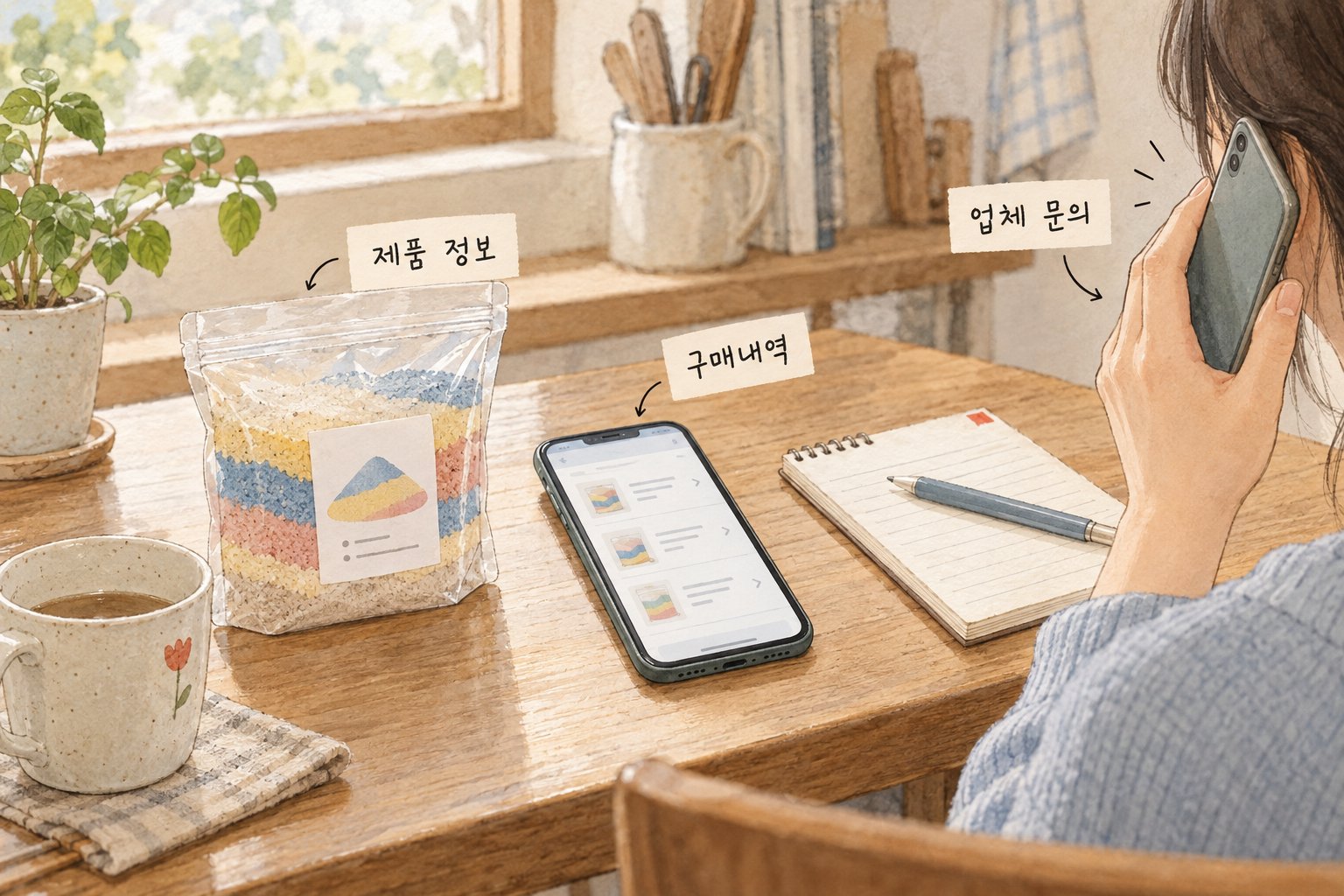제품 정보와 구매내역을 준비해 업체에 리콜 절차를 문의하는 모습을 보여준다.